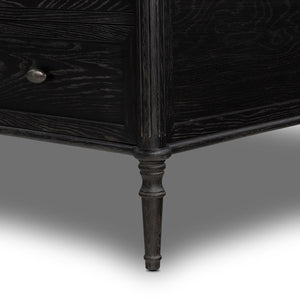 Toulouse Executive Desk-Distressed Black