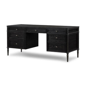 Toulouse Executive Desk-Distressed Black