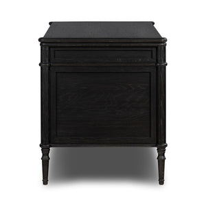 Toulouse Executive Desk-Distressed Black