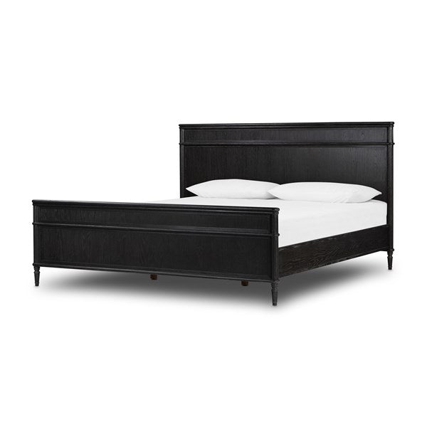 Toulouse Bed-Distressed Black-Queen