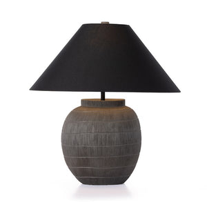 Muji Table Lamp-Textured Matte Black