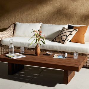 Encino Outdoor Coffee Table-Brown