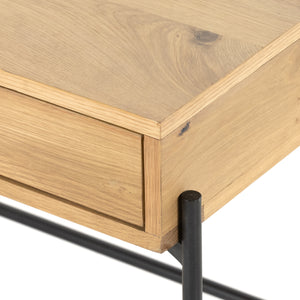 Eaton Desk with Filing Cabinet-Light Oak
