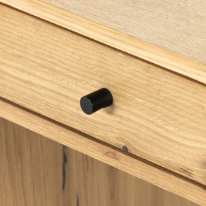 Eaton Desk with Filing Cabinet-Light Oak