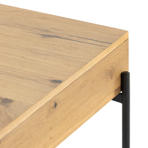 Eaton Desk with Filing Cabinet-Light Oak