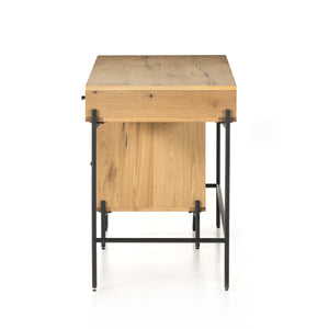 Eaton Desk with Filing Cabinet-Light Oak