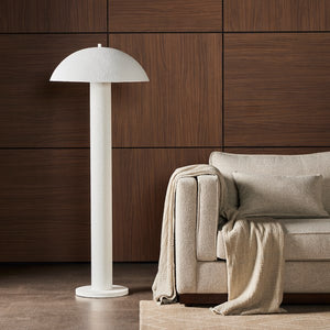 Santorini Floor Lamp-Matte White Plaster