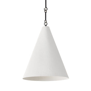 Grazia Pendant-Matte White Plaster
