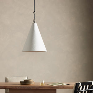 Grazia Pendant-Matte White Plaster