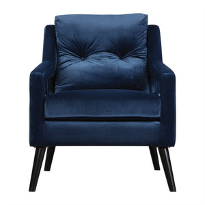 Open Arm Lounge Chair — Navy Blue