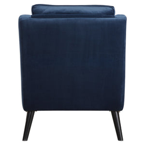 Open Arm Lounge Chair — Navy Blue