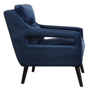 Open Arm Lounge Chair — Navy Blue
