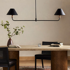 Cullen Linear Double Pendant-Black