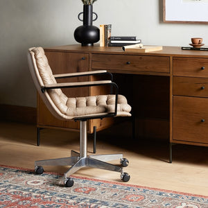 Malibu Arm Desk Chair-Natural Washed