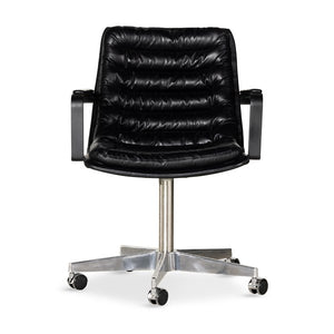 Malibu Arm Desk Chair-Rider Black