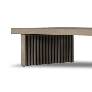 Haskell Outdoor Coffee Table-Grey-Fsc