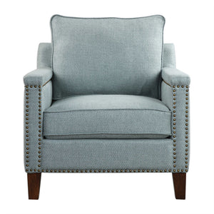 Woven Argyle Club Chair - Sea Mist Blue