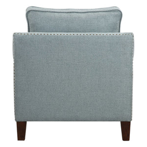 Woven Argyle Club Chair - Sea Mist Blue
