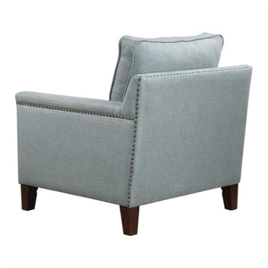 Woven Argyle Club Chair - Sea Mist Blue