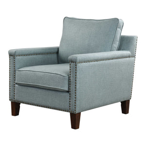 Woven Argyle Club Chair - Sea Mist Blue