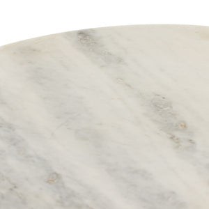 Oranda End Table-Polished White Marble