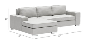 Brickell Sectional Light Gray
