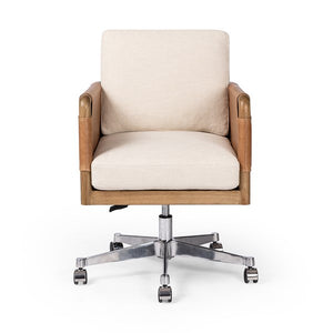 Navarro Desk Chair-Bergamo Parchment