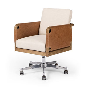 Navarro Desk Chair-Bergamo Parchment