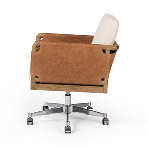 Navarro Desk Chair-Bergamo Parchment