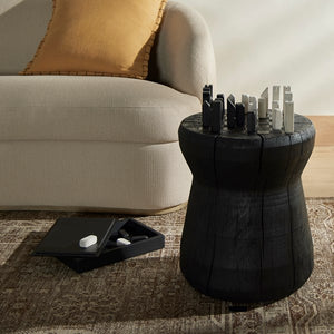 Chess Table-Carbonized Black