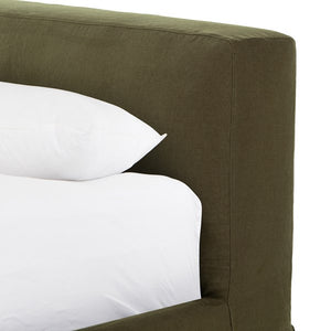 Aidan Slipcover Bed-Brussls Coffee-King