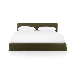 Aidan Slipcover Bed-Brussls Coffee-King