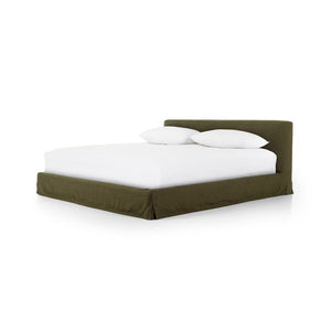 Aidan Slipcover Bed-Brussls Coffee-King