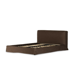 Aidan Slipcover Bed-Brussls Coffee-King