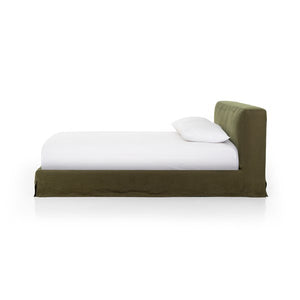 Aidan Slipcover Bed-Brussls Coffee-King
