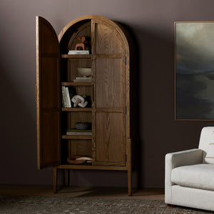 Tolle Panel Door Cabinet-Drifted Oak Sld