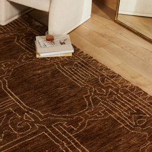 Tozi Hand Knotted Jute Rug-Brown-8'x10'