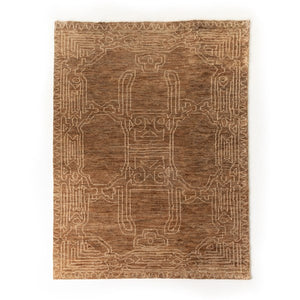 Tozi Hand Knotted Jute Rug-Brown-9'x12'