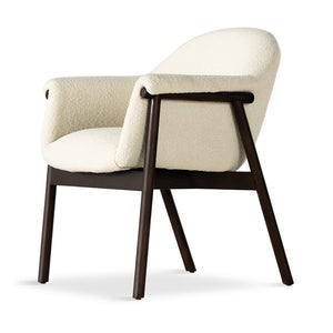 Sora Dining Armchair-Fiqa Boucle Cream