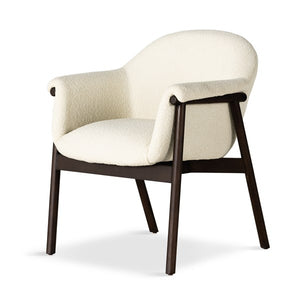 Sora Dining Armchair-Fiqa Boucle Cream