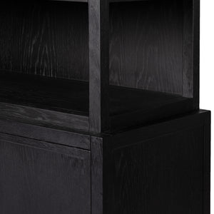 Hopkins Bookcase-Brushed Ebony Oak Vnr