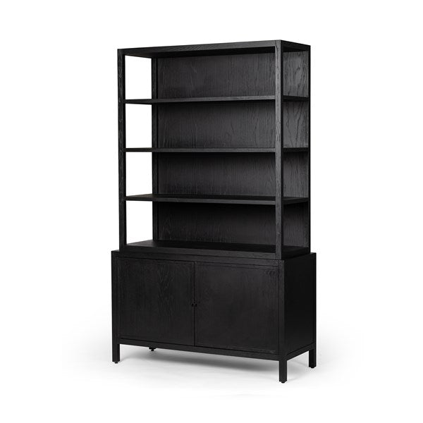 Hopkins Bookcase-Brushed Ebony Oak Vnr