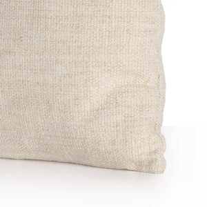 Leather And Linen Block Pillow-Butter-20