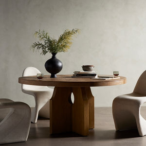 Allandale Round Dining Table-Natural Elm