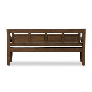 Foles Outdoor Bench W/ Cushion-Brown/Crm