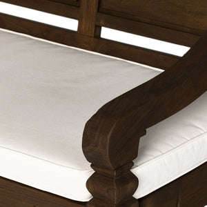 Foles Outdoor Bench W/ Cushion-Brown/Crm