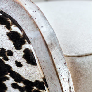Chalina Brown & White Faux Pony Arm Chair