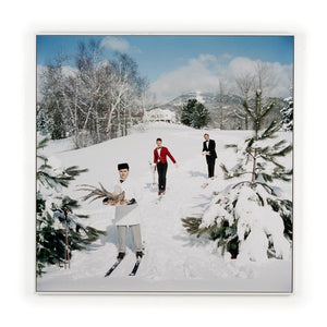 Skiing Waiters By Slim Aarons