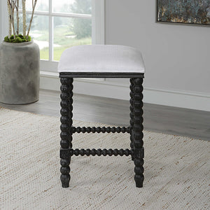 Pryce Black Backless Counter Stool