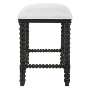Pryce Black Backless Counter Stool
